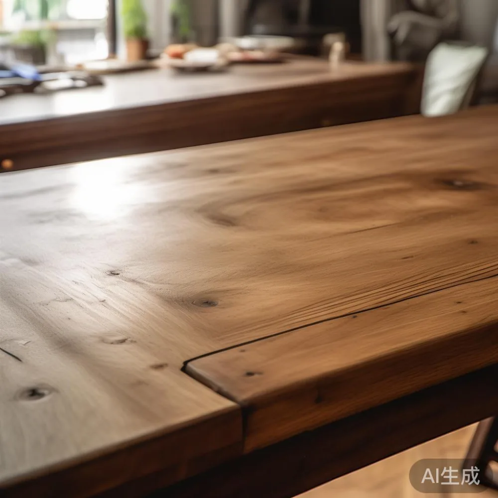 How Humidity in Southeast Asia Affects Wood Furniture (And What to Do  — close-up of the grain and joinery detail, shallo