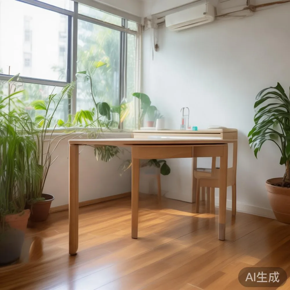 Choosing the Right Extendable Table Size for a Singapore HDB Living Ro — corner of a small condo apartment with wooden fl