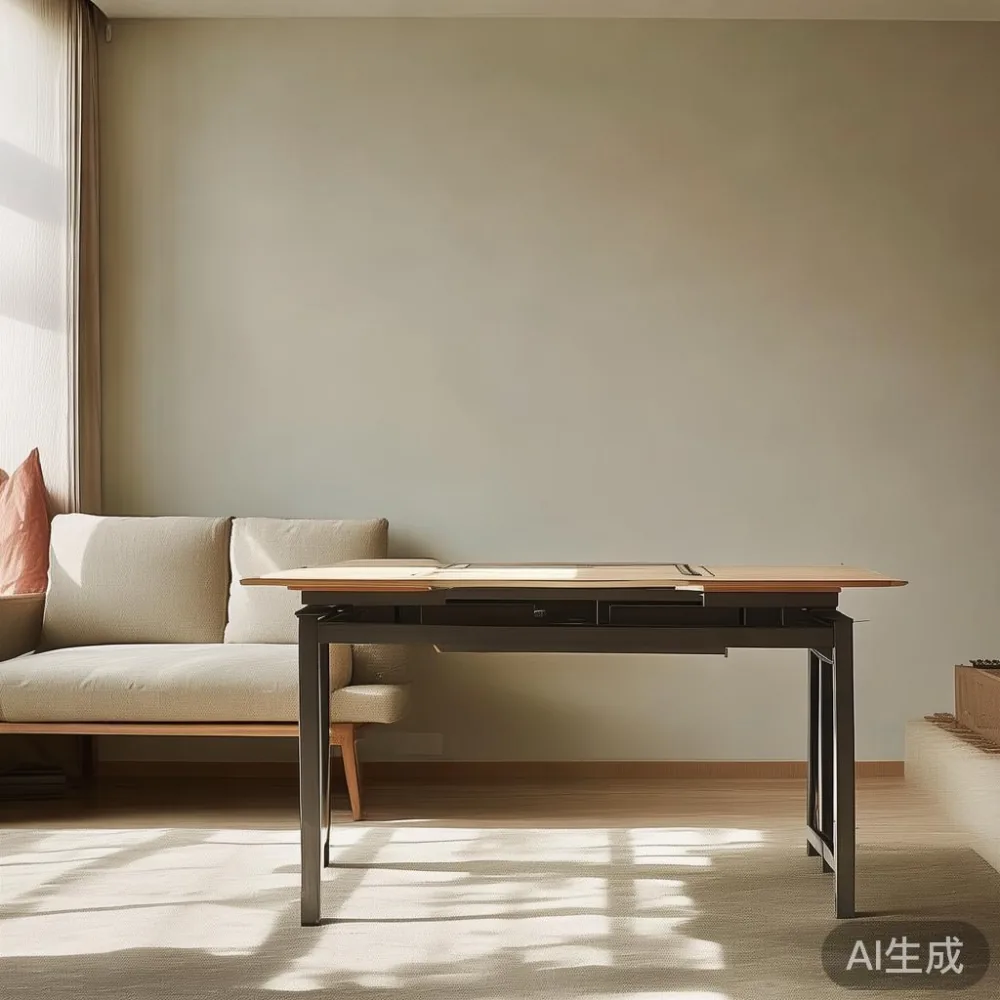 Choosing the Right Extendable Table Size for a Singapore HDB Living Ro — staged against a plain wall with a linen sofa ne