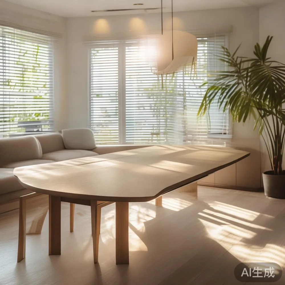 Styling a Small Singapore Apartment Around One Extendable Table: A Lig — in a sunlit Singapore HDB living room, morning l