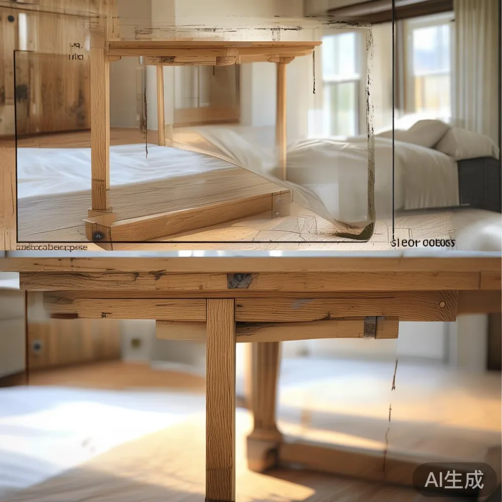 Veneer vs Solid Wood Over 5 Years: What an HDB Extendable Table Buyer  — detail of the base and leg construction on a bed