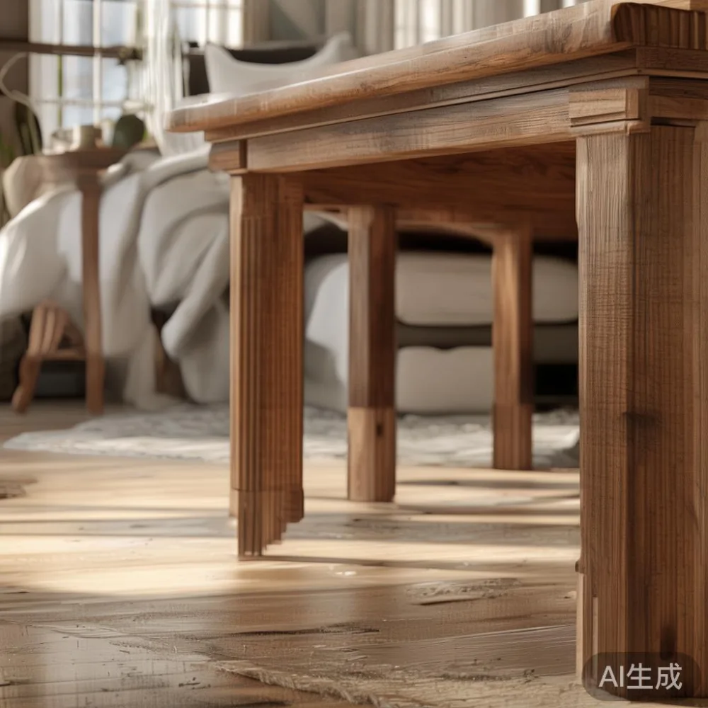 Solid Wood Price Insights in Singapore's Furnishings — detail of the base and leg construction on a bed