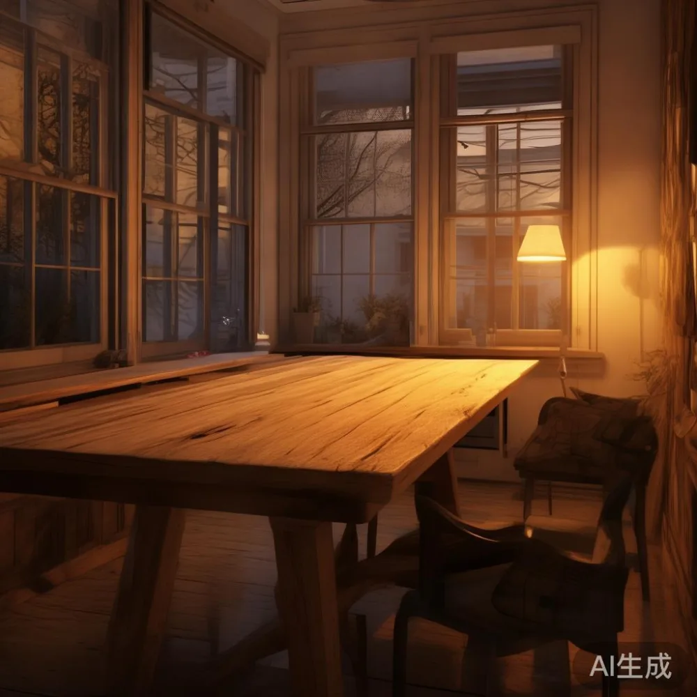 Solid Wood Price Insights in Singapore's Furnishings — room setting at dusk with warm lamp light, film 